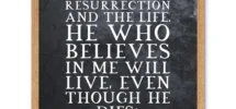 John 11 25 Jesus I Am The Resurrection And The Life Christian Bible Verse Quote Scripture Typography Art Print Framed Poster Wall Decor 12x16 Inch Walmart