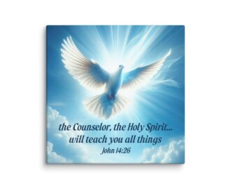 John 14 26 Verse Holy Spirit Dove Canvas Print Wall Art