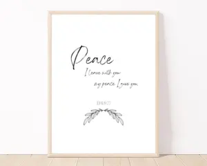 John 14 27 Wall Print Peace Quotes Of Jesus Scripture Art Bible Verse Wall Decor Instant Digital Download Printable Bible Verse Etsy