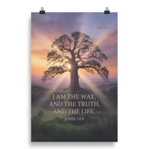 John 14 6 Bible Verse Jesus Said Enhanced Matte Paper Poster