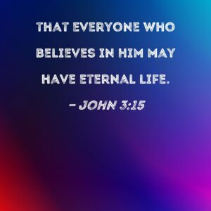 John 3 15 That Everyone Who Believes In Him May Have Eternal Life
