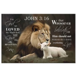 John 3 16 Sign Wall Art For God So Loved The World Bible Verse Wall Art Canvas Christ Follower Life