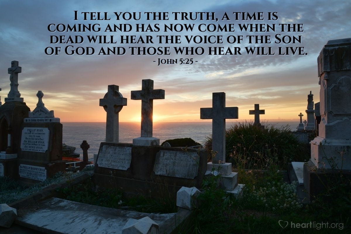John 5 25 Illustrated I Tell You The Truth A Time Is Coming Heartlight Gallery