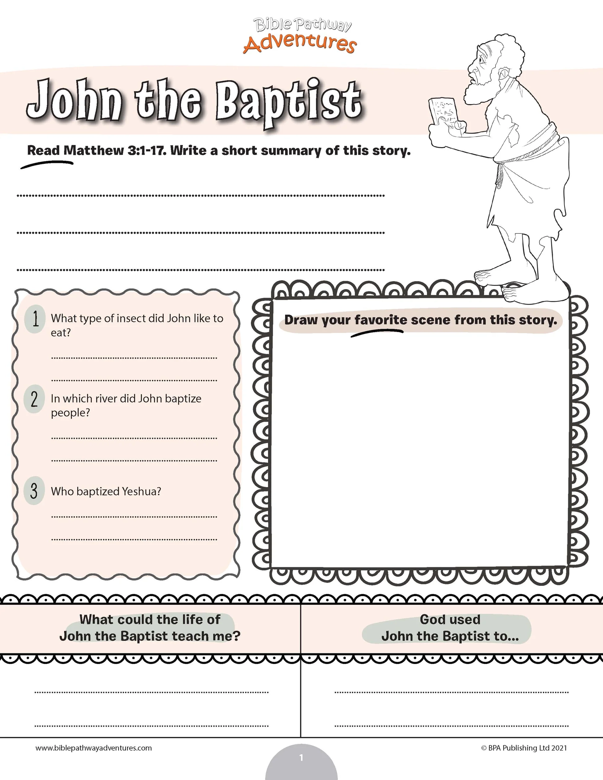 Printable Bible Worksheets Pdf