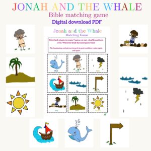 Jonah And The Whale Matching Game Bible Activity PDF Etsy