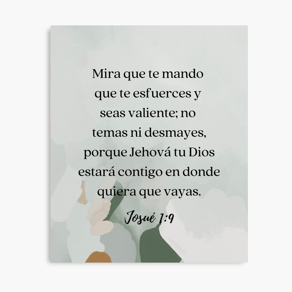 Joshua 1 9 Bible Verse In Spanish Poster For Sale By Bible prints Redbubble