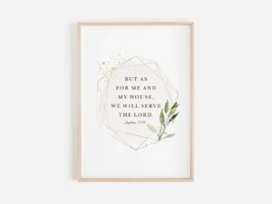 Joshua 24 15 Bible Verse Wall Art Scripture Wall Art For Your Christian Home Decor But As For Me And My House We Will Serve The Lord Etsy
