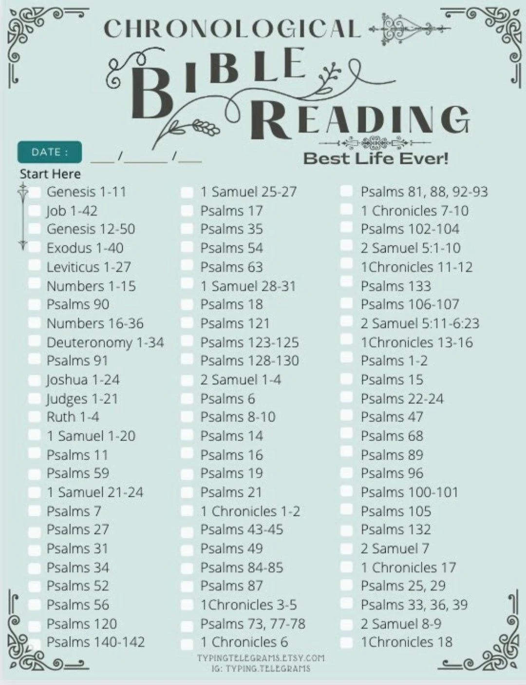 JW Bible Reading Schedule Chronological JW Planner JW Pioneer Gifts Best Life Ever Gifts Jw Family Worship Game Night Jw Kids Jw Printable Etsy