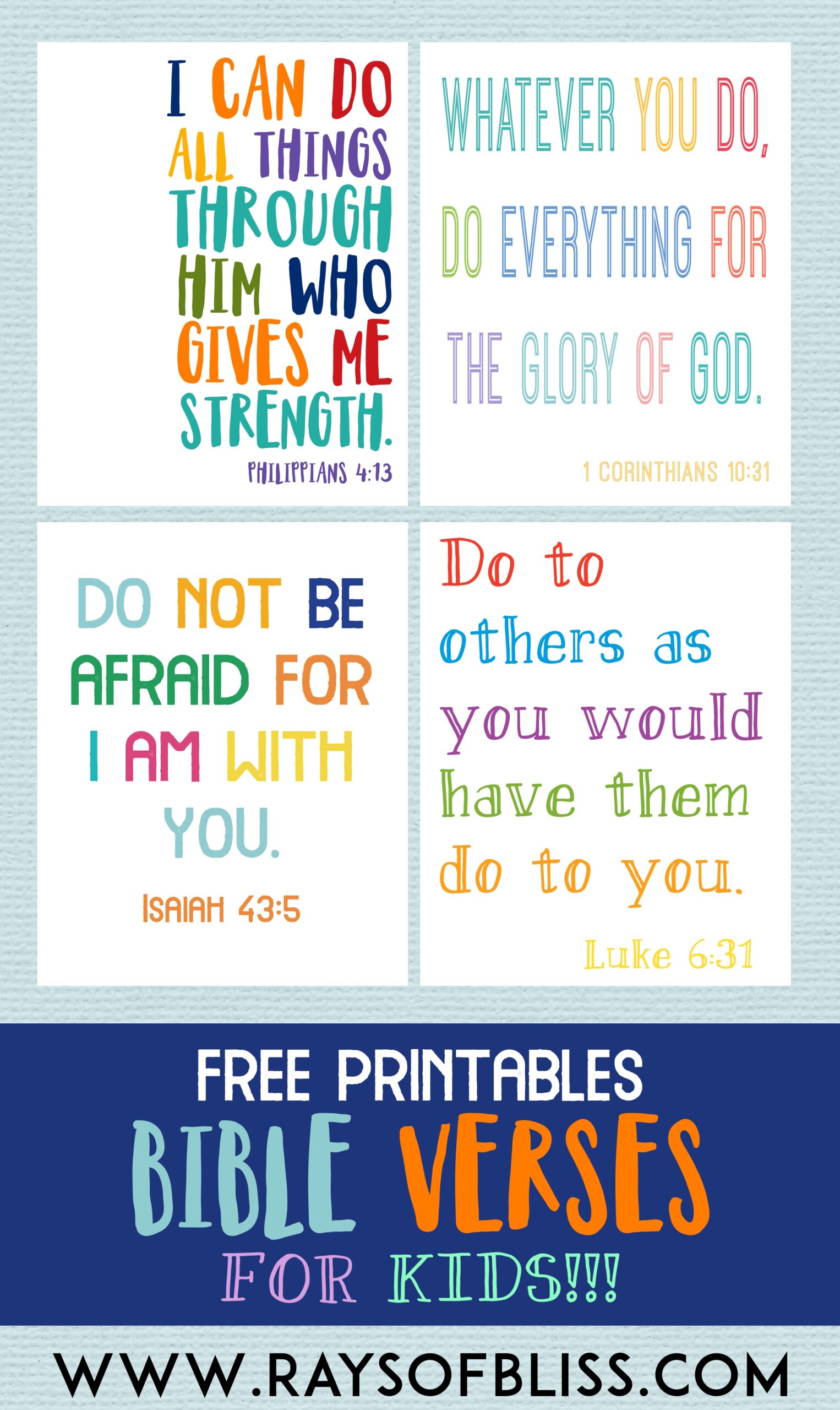 Small Printable Bible Verses