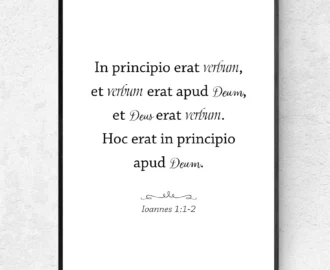 Latin Scripture Wall Art John 1 1 Printable Latin Bible Verses In The Beginning Was The Word Oversized Scripture Bible Verse Print Etsy