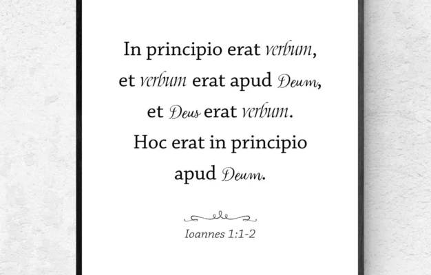 Latin Scripture Wall Art John 1 1 Printable Latin Bible Verses In The Beginning Was The Word Oversized Scripture Bible Verse Print Etsy