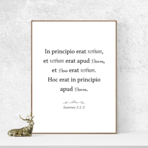 Latin Scripture Wall Art John 1 1 Printable Latin Bible Verses In The Beginning Was The Word Oversized Scripture Bible Verse Print Etsy UK