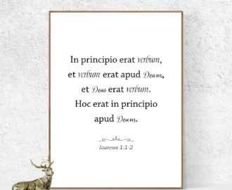 Latin Scripture Wall Art John 1 1 Printable Latin Bible Verses In The Beginning Was The Word Oversized Scripture Bible Verse Print Etsy UK