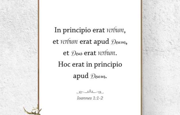 Latin Scripture Wall Art John 1 1 Printable Latin Bible Verses In The Beginning Was The Word Oversized Scripture Bible Verse Print Etsy UK