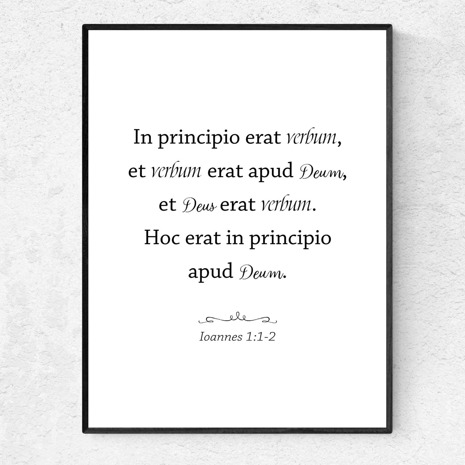 Latin Scripture Wall Art John 1 1 Printable Latin Bible Verses In The Beginning Was The Word Oversized Scripture Bible Verse Print Etsy