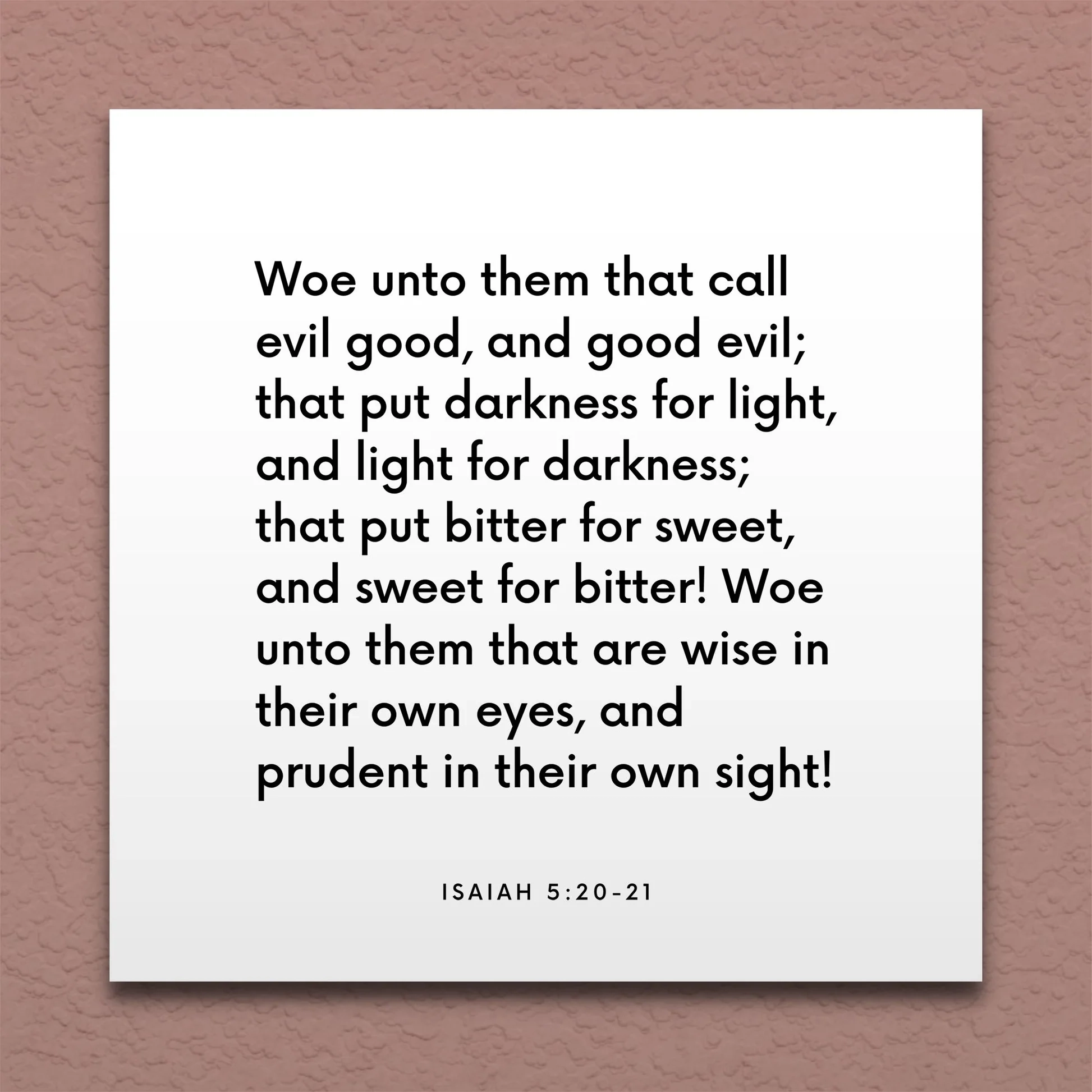 LDS Scripture Quote Isa 5 20 21 Woe Unto Them That Call Evil Good ScriptureFix