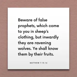 LDS Scripture Quote Matt 7 15 16 Beware Of False Prophets ScriptureFix