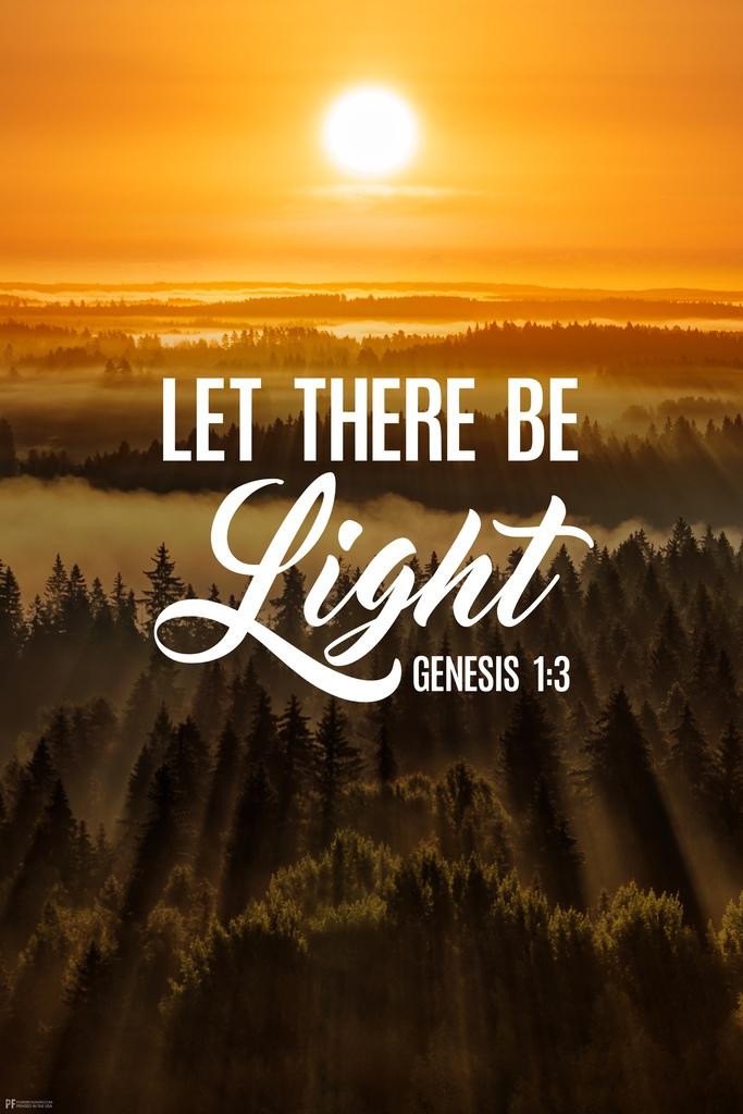 Let There Be Light Genesis 3 1 Bible Quote Spiritual Decor Motivational Poster Bible Verse Christian Wall Decor Inspirational Art Biblical Scripture Wall Art Cool Wall Art Print Poster 16x24 Poster Foundry
