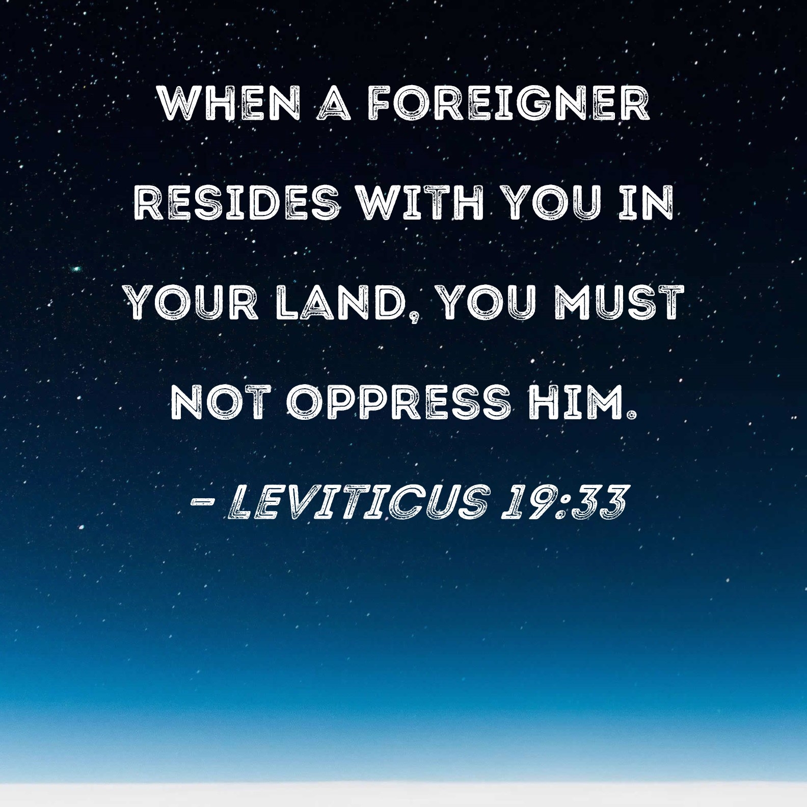Bible Quote About Immigrants