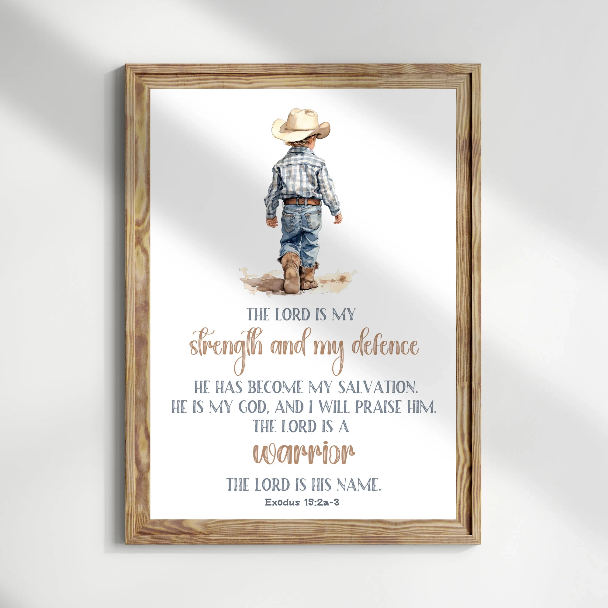 Little Cowboy Bible Verse Wall Art Christian Western Wall Art Boy Room Wall Decor Little Farmer Wall Decor Digital Download Etsy