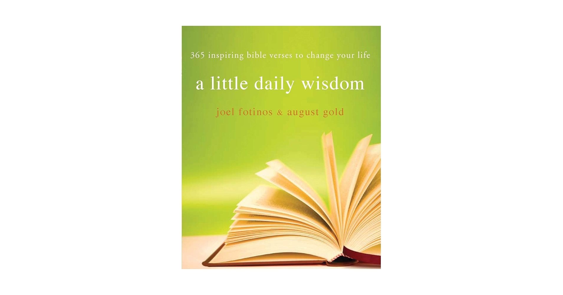 Little Daily Wisdom 365 Inspiring Bible Verses To Change Your Life Fotinos Joel Gold August 9781557256485 Amazon Books
