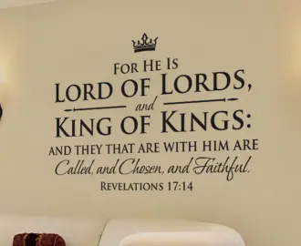 Lord Of Lords And King Of Kings Revelations 17 14 Inspirational Decal Christian Scripture Bible Verse Wall Art Vinyl Wall Stickers Etsy