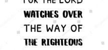Lord Watches Over Way Righteous Bible Stock Vector Royalty Free 1833787996 Shutterstock