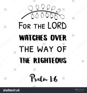 Lord Watches Over Way Righteous Bible Stock Vector Royalty Free 1833787996 Shutterstock