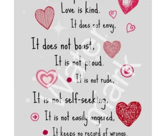Love Is Patient I Corinthians 13 Digital Art Wall Art Love Bible Verses Love Is Kind Bible Scripture Download Etsy
