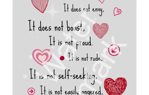Love Is Patient I Corinthians 13 Digital Art Wall Art Love Bible Verses Love Is Kind Bible Scripture Download Etsy