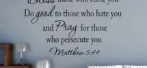 Love Your Enemies Matthew 5 44 Wall Decal Bible Quotes Christian Wall Art Stickers VWAQ 192 Etsy