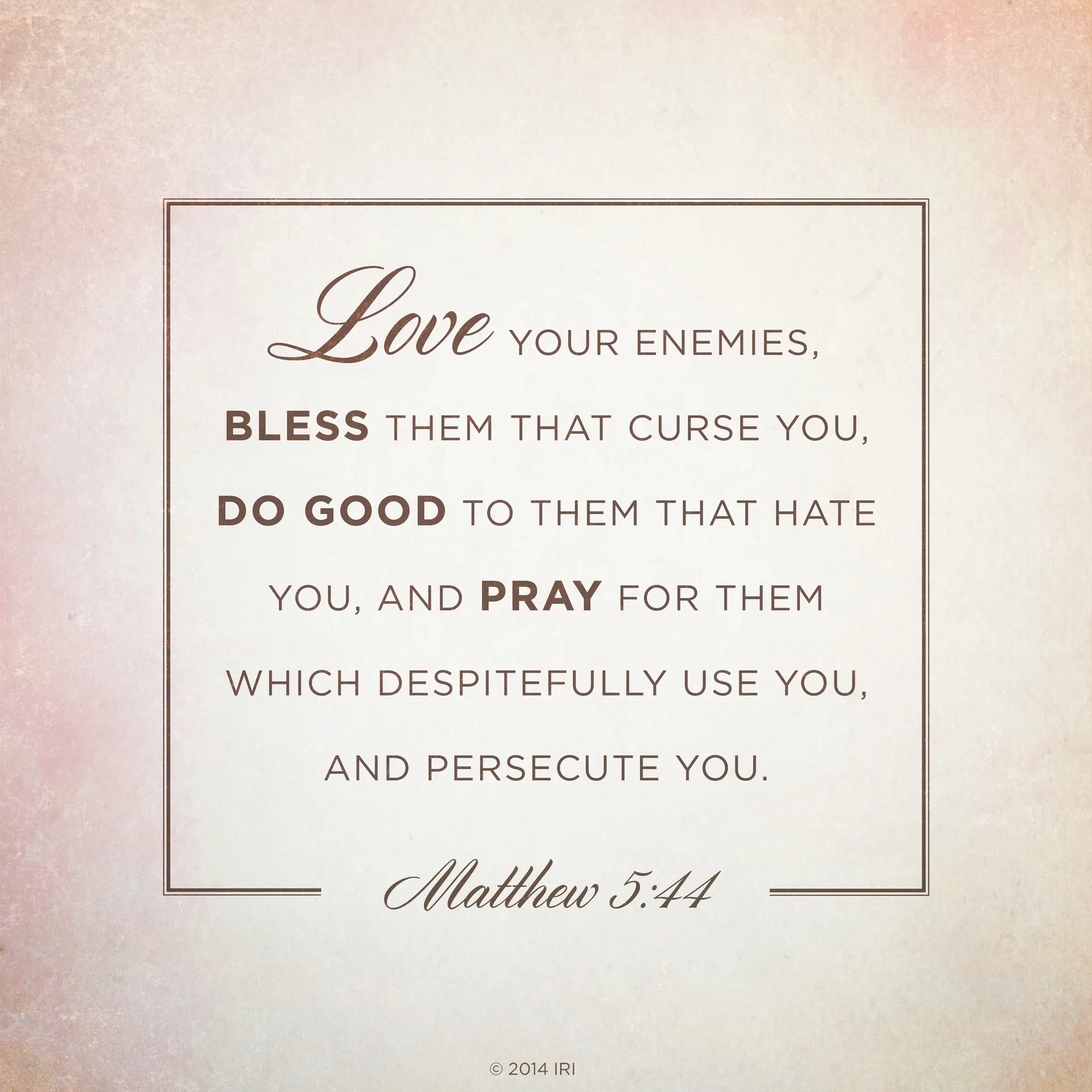 Love Your Enemies