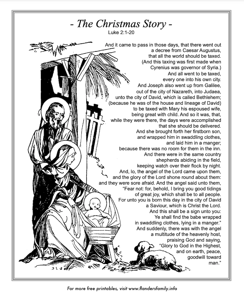 Luke 2 Coloring Page Hide It In Your Heart Flanders Family Home Life