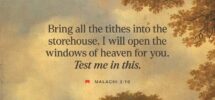 Malachi 3 10 NIV Bring The Whole Tithe Into The Stor YouVersion