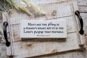 Many Are The Plans Proverbs 19 21 Sign Inspirational Bible Verse Decor Faith Gift Etsy