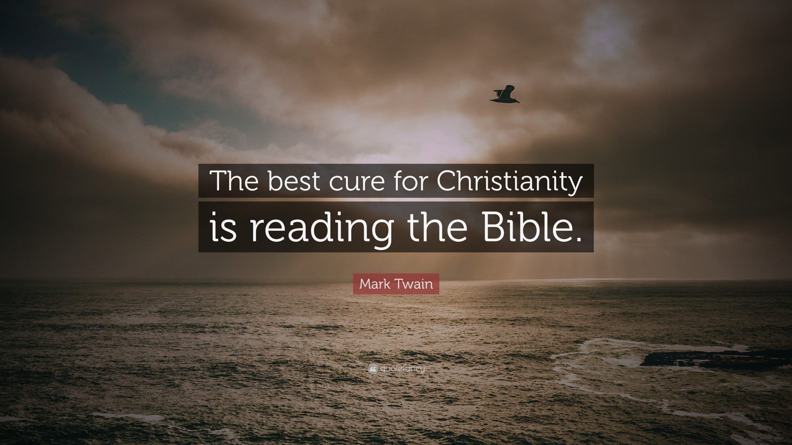 Mark Twain Quote The Best Cure For Christianity Is Reading The Bible 