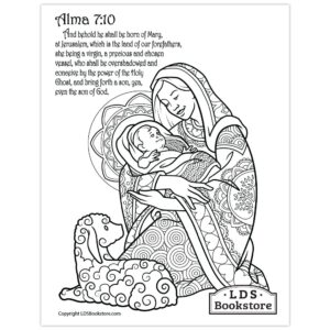 Mary Baby Jesus Coloring Page Printable