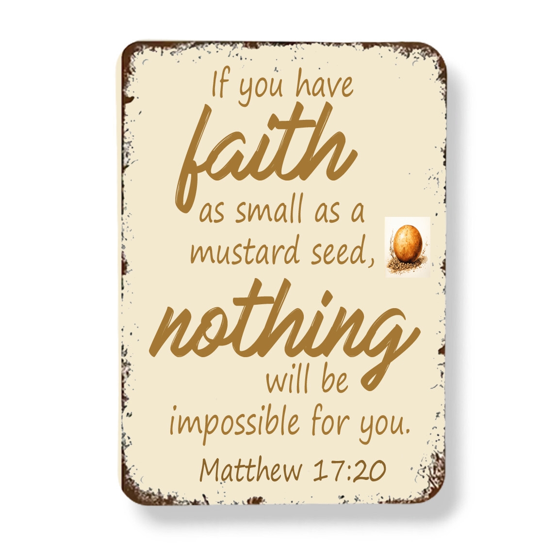 Matthew 17 20 Mustard Seed Fridge Magnet Bible Verse Scripture Religious Gift EBay