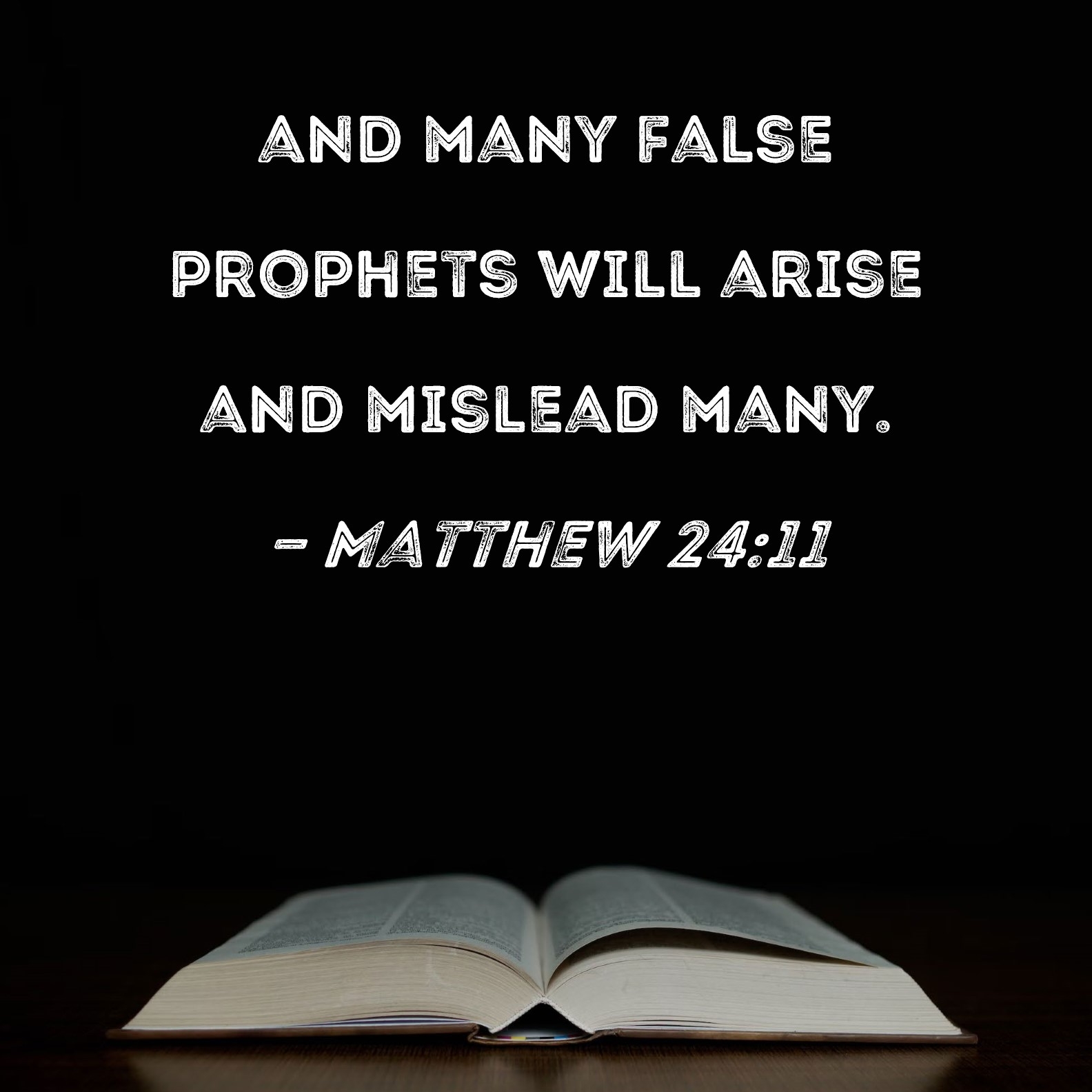Matthew 24 11 And Many False Prophets Will Arise And Mislead Many 