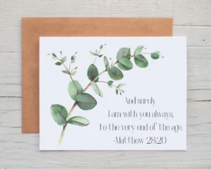 Matthew 28 20 Christian Sympathy Card Pack Thinking Of You Card Set With Envelopes Funeral Thank You Cards Funeral Acknowledgment Cards Etsy