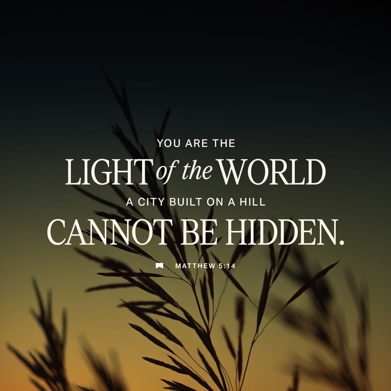 Matthew 5 14 16 Here s Another Way To Put It You re Here To Be Light Bringing Out The God colors In The World God Is Not A Secret To Be Kept We re Going Public With