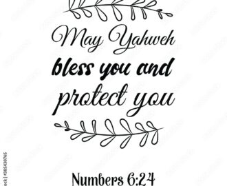 May Yahweh Bless You And Protect You Bible Verse Quote Stock Vector Adobe Stock