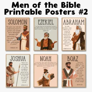 Men Of The Bible Printable Posters Christian Classroom Decor Sunday School Lessons Old Testament Etsy
