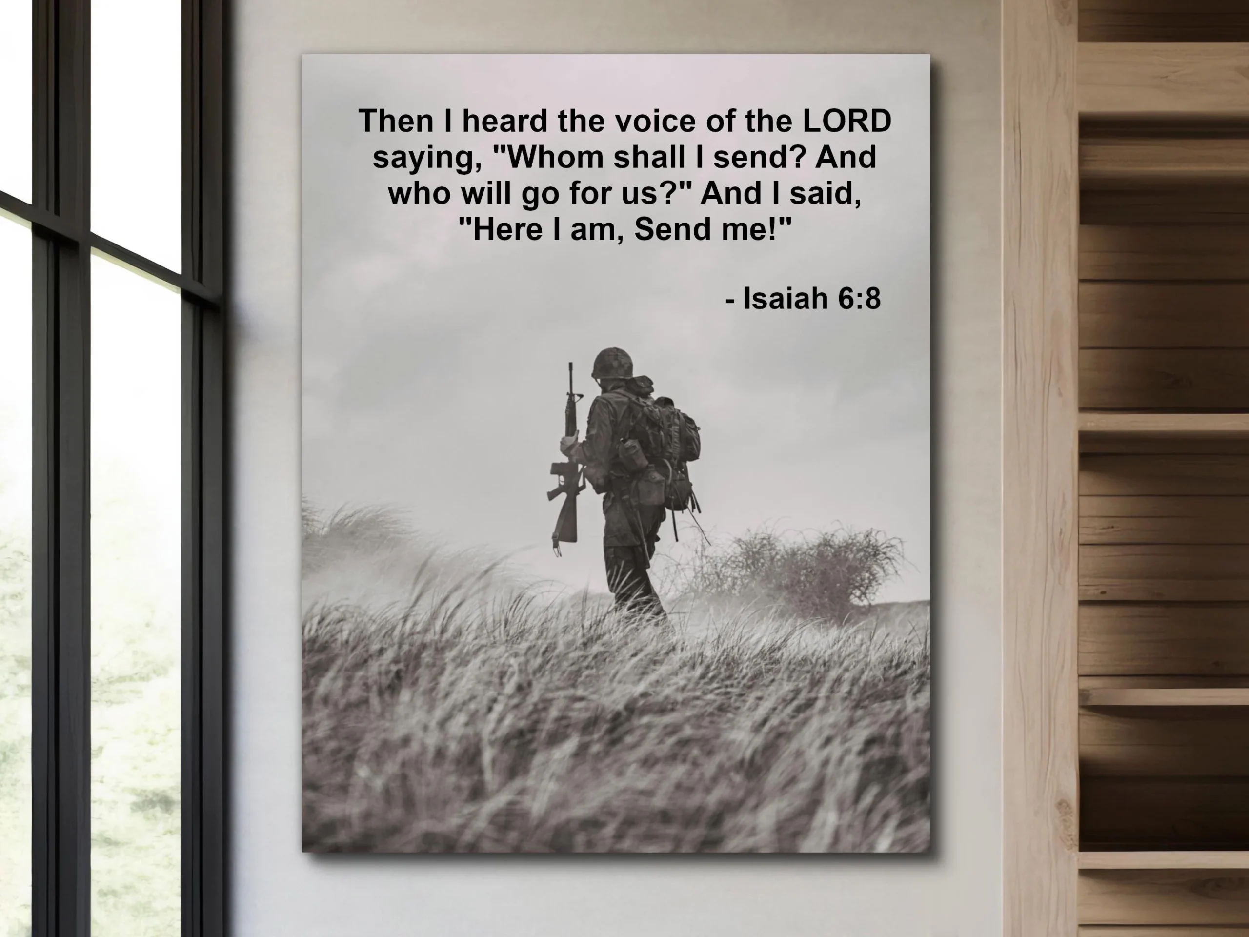 Military Soldier Wall Art Inspirational Bible Quote Motivational Dreams Saying Poster Vertical Canvas Modern Office Decor Art Print Verse Etsy