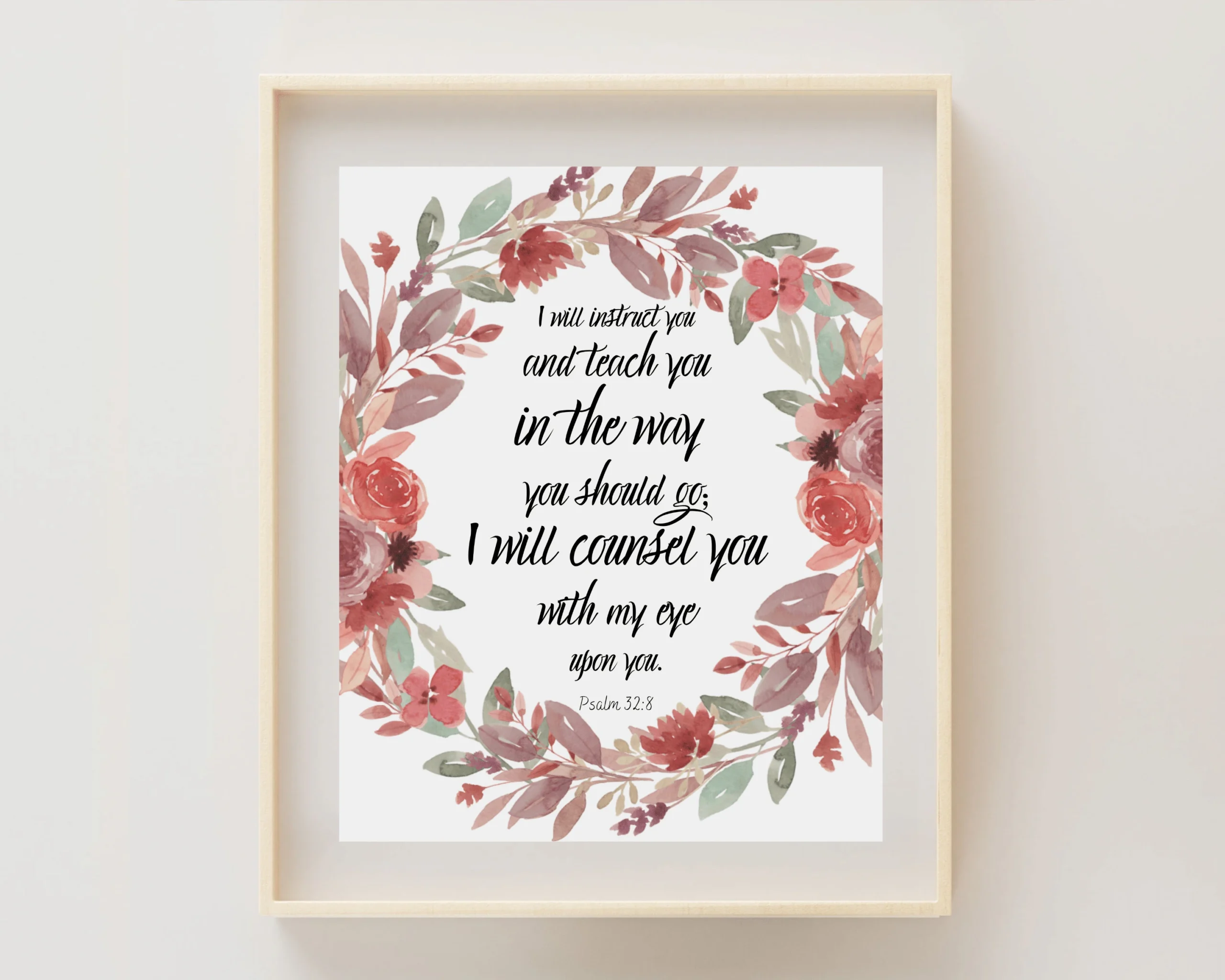 Mom Or Teacher Gift Uplifting Bible Verses For Grandma Or Mom Scripture Sign Digital Download Floral Inspirational Sign For Teachers Etsy