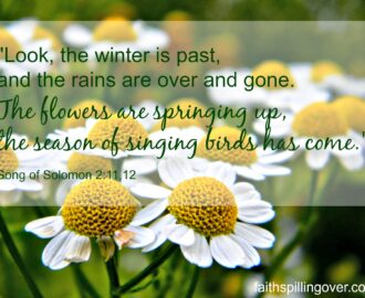 More Spring In Our Step And In Our Hearts Faith Spilling Over