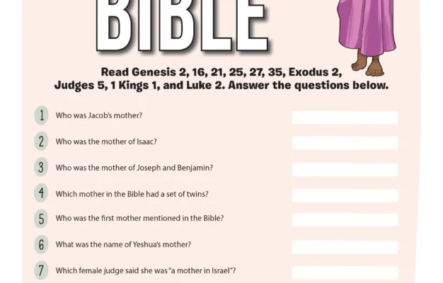 Mothers Of The Bible Quiz PDF Bible Pathway Adventures