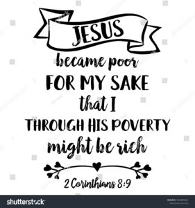 Motivational Bible Quote Jesus Became Poor Stock Vector Royalty Free 1363884344 Shutterstock