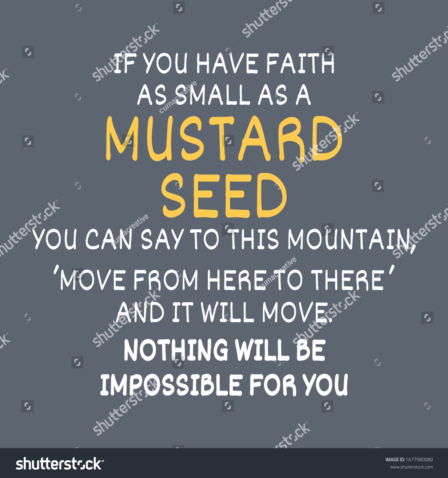 Mustard Seed Bible Verse You Have Stock Vector Royalty Free 1677980080 Shutterstock
