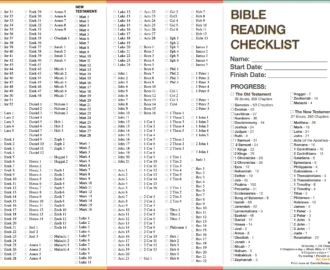 My Complete Bible Reading Checklist Camille Harris